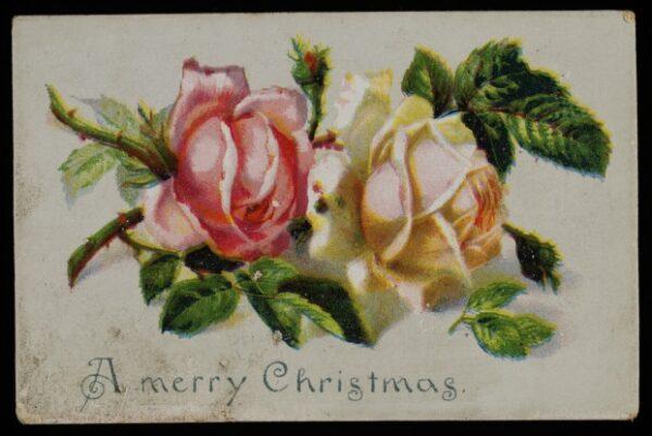 Christmas card, 1860s, by anonymous, British. Bequeathed by George Buday. (Victoria and Albert Museum, London)