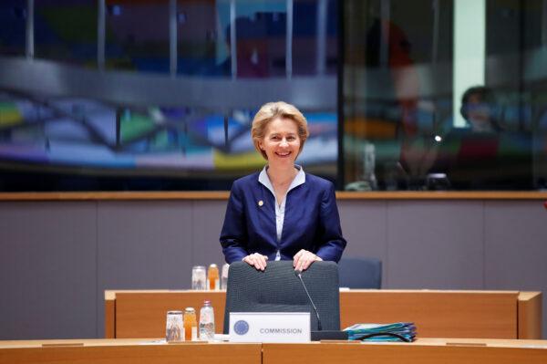 European Commission President Ursula von der Leyen attends the European Union leaders summit in Brussels on Dec. 12, 2019. (Christian Hartmann/Reuters)