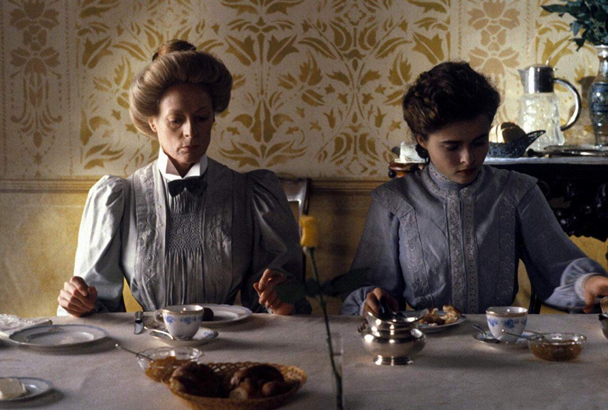 Dame Maggie Smith (L) and Helena Bonham Carter in “A Room With a View.” (Cinecom)