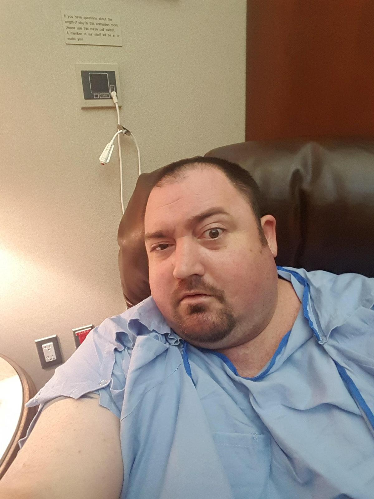 Adam was determined to start a healthy lifestyle after he left the hospital in 2017. (SWNS)