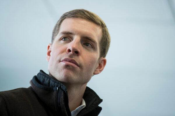 Rep. Conor Lamb (D-Pa.) at a campaign rally in Waynesburg, Penn., on March 11, 2018. (Drew Angerer/Getty Images)