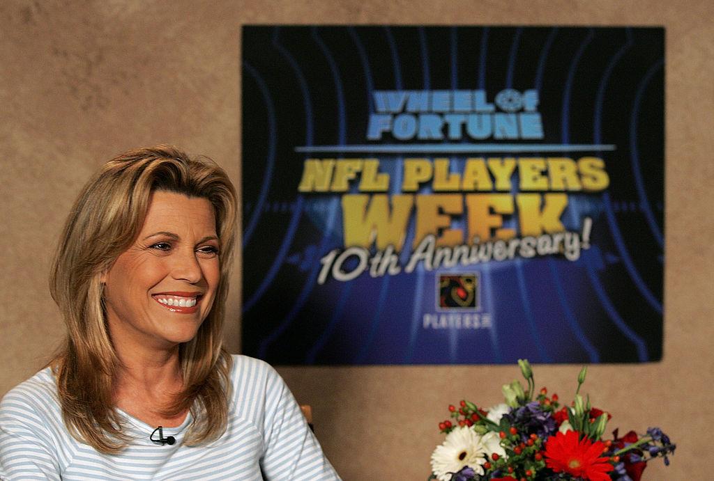 White being interviewed prior to the taping of the Wheel Of Fortune NFL Players Week 10th Anniversary show in Fort Lauderdale, Florida, on Dec. 6, 2005 (©Getty Images | <a href="https://www.gettyimages.com/detail/news-photo/co-host-vanna-white-is-interviewed-prior-to-the-taping-of-news-photo/56362999?adppopup=true">Doug Benc</a>)