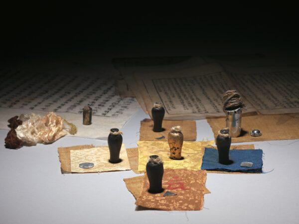 Dedication materials found inside the sculpture. Korea, Goryeo Dynasty and Joseon period, circa 1220–1500. (National Museum of Korea, Seoul)