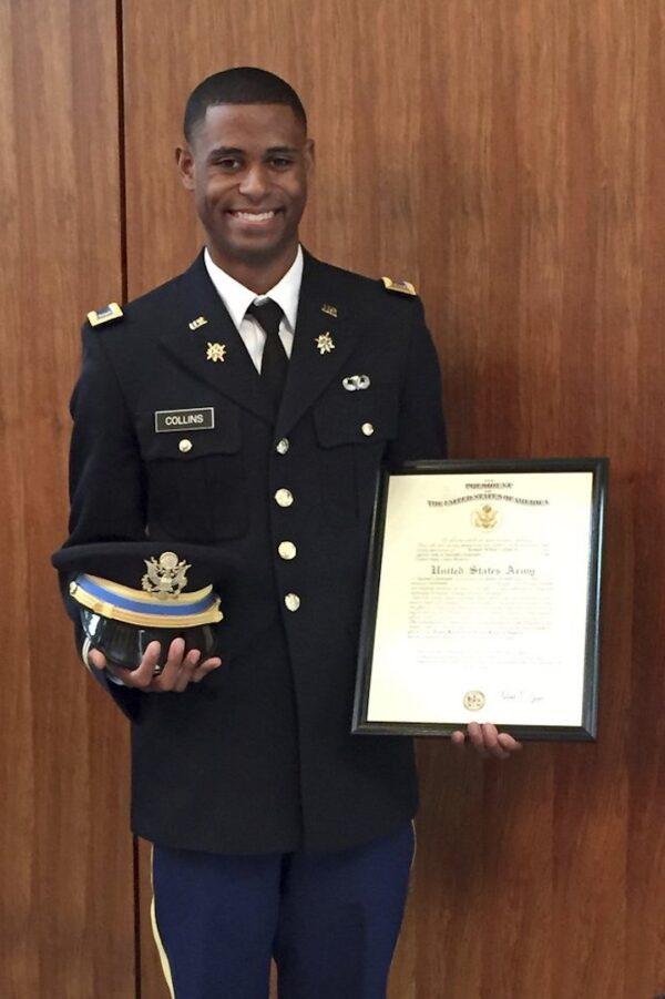This undated file photo provided by the family of Richard Collins III shows him in his United States Army uniform.(Richard W. Collins Jr. via AP)
