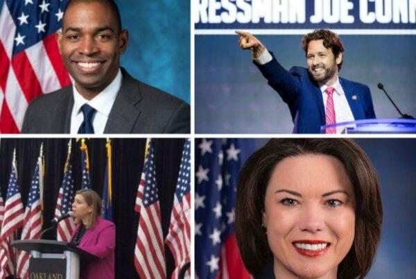 Top left: Rep. Antonio Delgado (D-N.Y.; top right: Rep. Joe Cunningham (D-S.C.); bottom left: Rep. Elissa Slotkin (D-Mich.); bottom right: Rep. Angie Craig (D-Minn.) (US House of Representatives) (Sean Rayford/Getty Images) (Rep. Slotkin's office) (US House of Representatives)