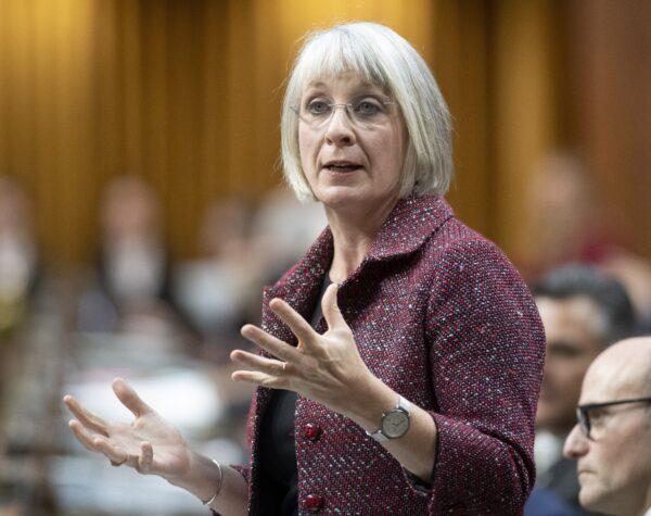 Health Minister Patty Hajdu speaks during Question Period in the House of Commons in Ottawa on Dec. 10, 2019. (The Canadian Press/Adrian Wyld)