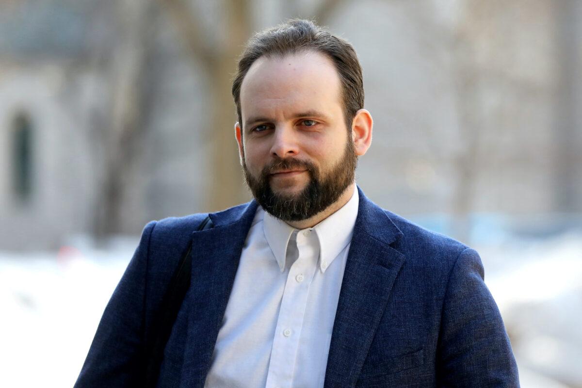 Former Taliban hostage Joshua Boyle, who is facing criminal charges in Canada related to incidents after his release from captivity, arrives at the courthouse in Ottawa, Ontario, Canada, on March 27, 2019. (Chris Wattie/AP/File Photo)