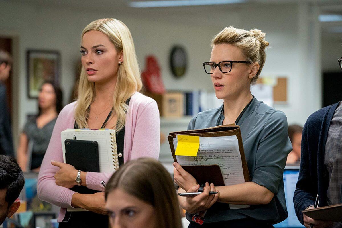 Margot Robbie (L) and Kate McKinnon star in “Bombshell.” (Hilary B. Gayle/Lionsgate)