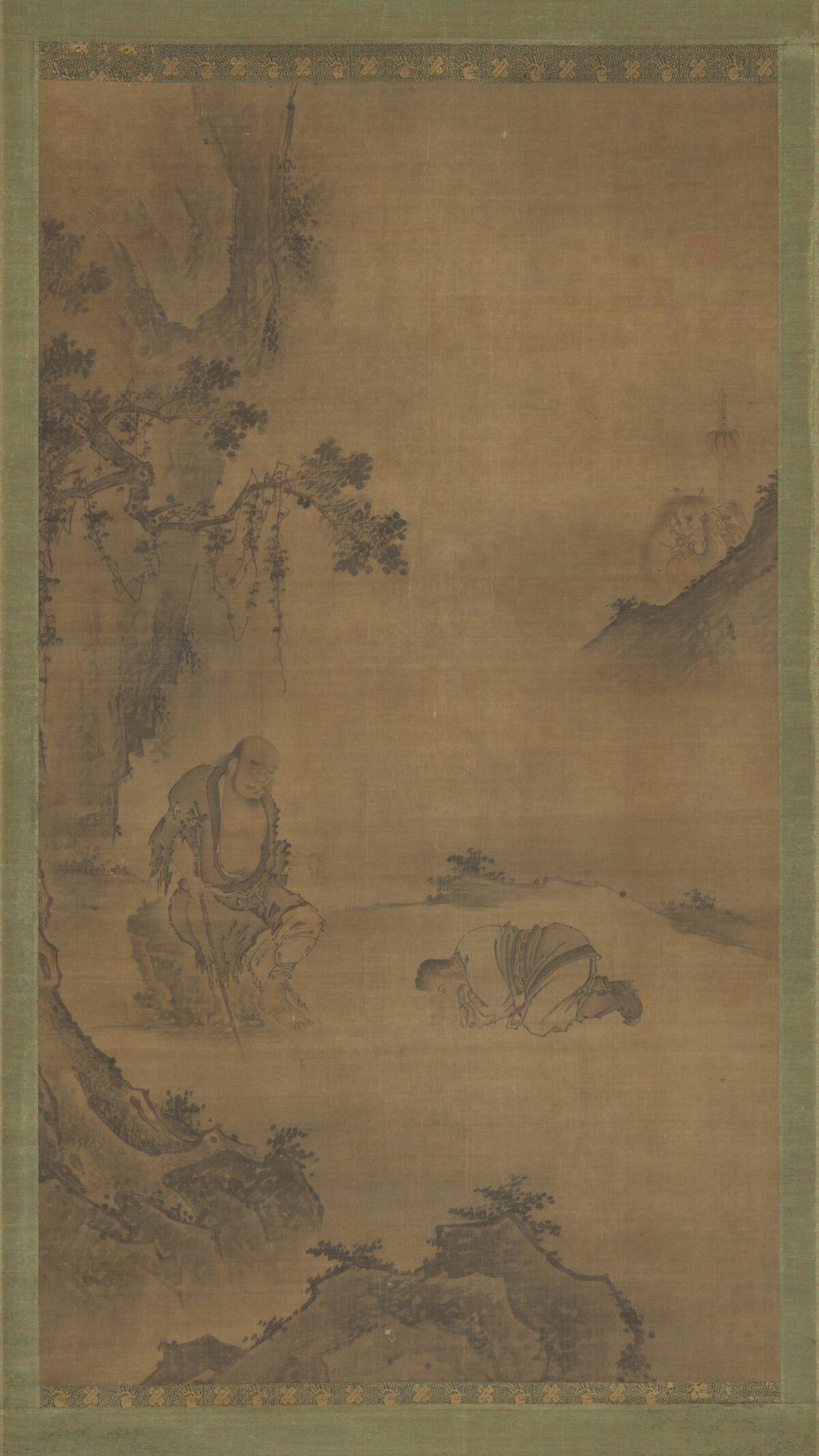 “Daoist Immortal Li Tieguai Receiving a Visitor,” Ming Dynasty (1368–1644), by an unidentified artist. Hanging scroll; ink and color on silk. Purchase, Friends of Asian Art Gifts, 2016; The Metropolitan Museum of Art. (Public Domain)