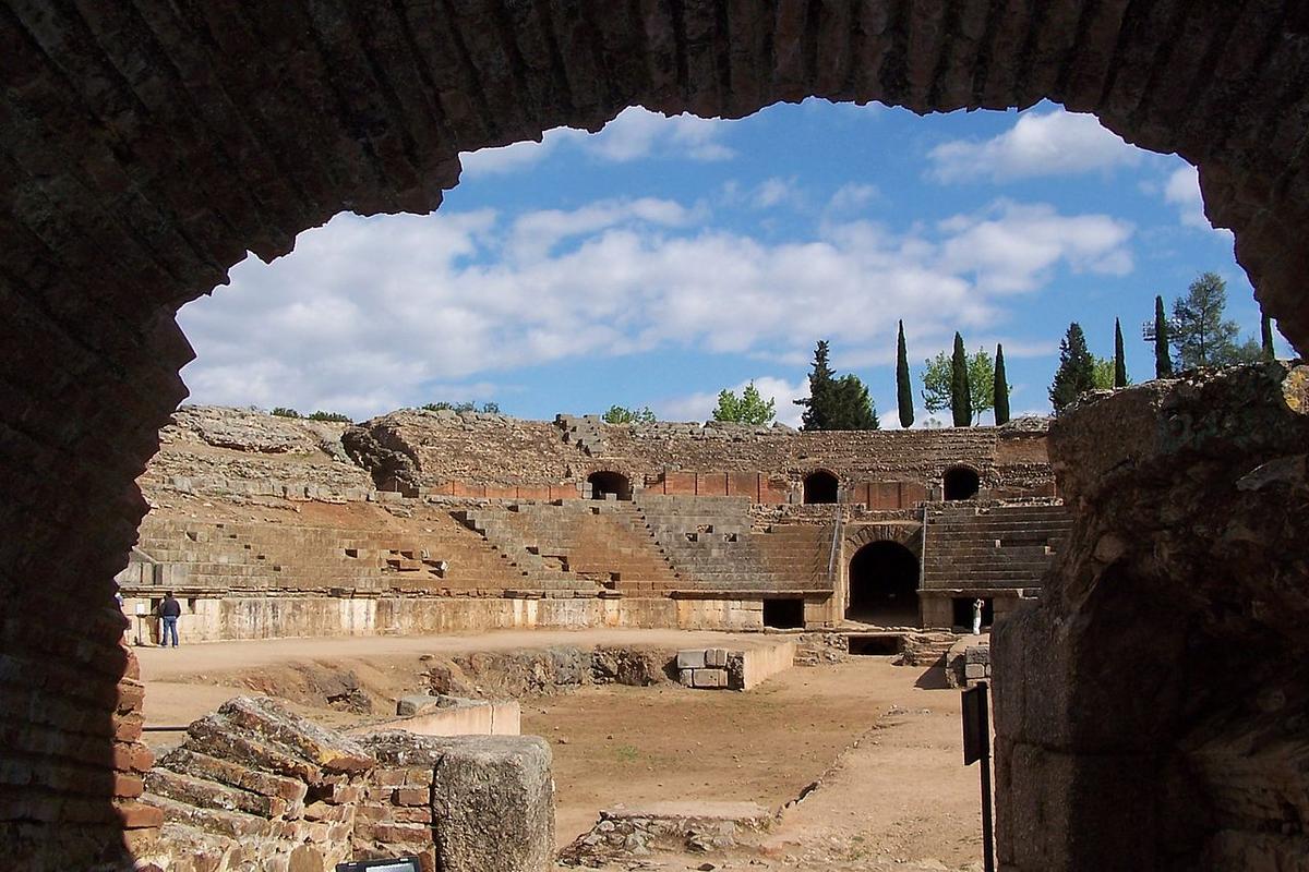 The Roman amphitheater in Merida. (CC BY 2.5)