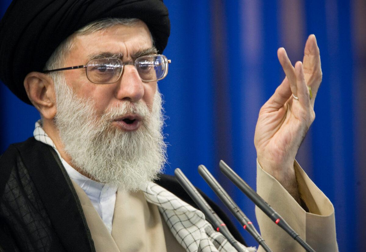 Iran's Supreme Leader Ayatollah Ali Khamenei speaks during Friday prayers in Tehran Sept. 14, 2007. (Morteza Nikoubazl/Reuters-File)