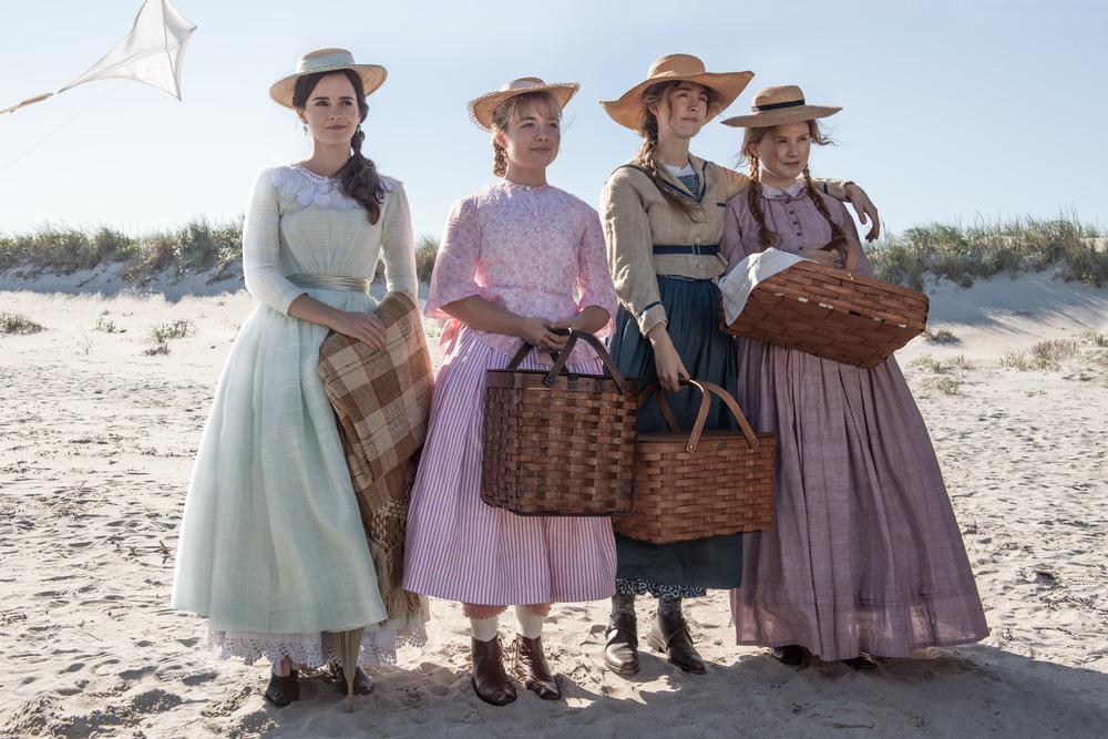 (L–R) Emma Watson, Florence Pugh, Saoirse Ronan, and Eliza Scanlen in “Little Women.” (Wilson Webb/Columbia Pictures)