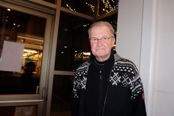 Fred Runne, former project manager, attended Shen Yun Performing Arts on Dec. 26, 2019, at The Palace Theatre, Stamford. He had wanted to see Shen Yun for 10 years and said the performance exceeded his expectations. (Sally Sun/The Epoch Times)