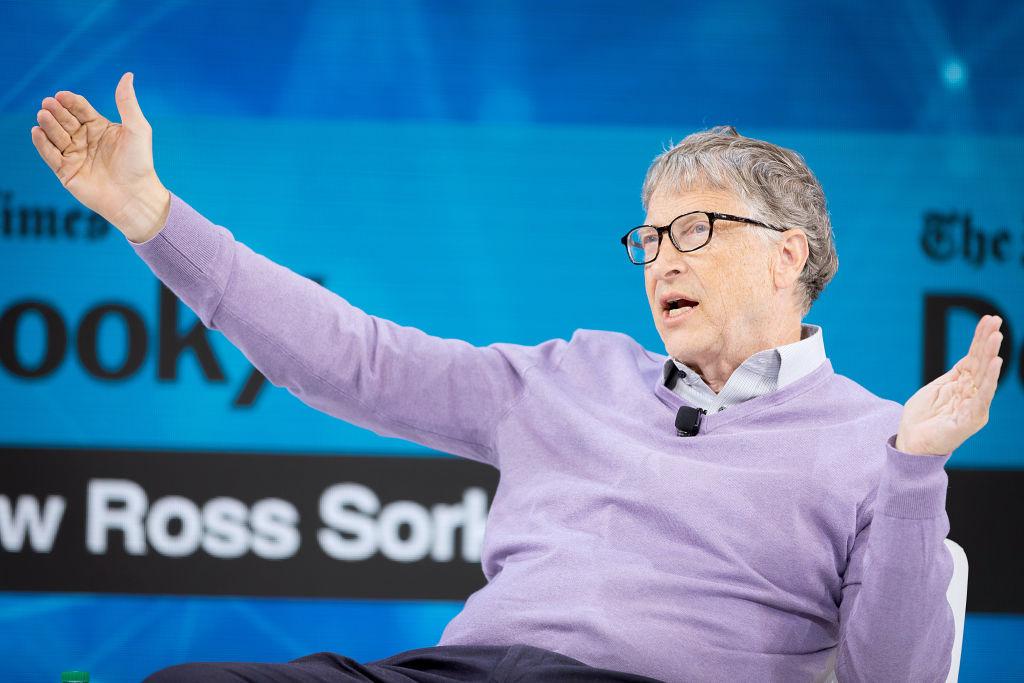 Bill Gates, co-chair of the Bill & Melinda Gates Foundation, speaks onstage at 2019 New York Times Dealbook in New York City on Nov. 6, 2019. (Mike Cohen/Getty Images)