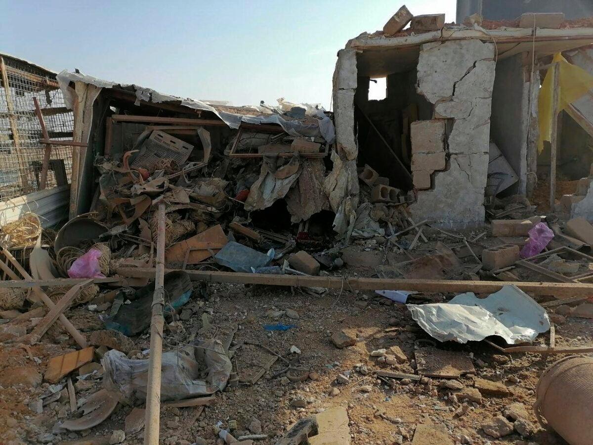 The headquarters of Kataeb Hezbollah, or Hezbollah Brigades militia, lies in ruins in the aftermath of a U.S. airstrike in Qaim, Iraq, on Dec. 30, 2019. (AP Photo)