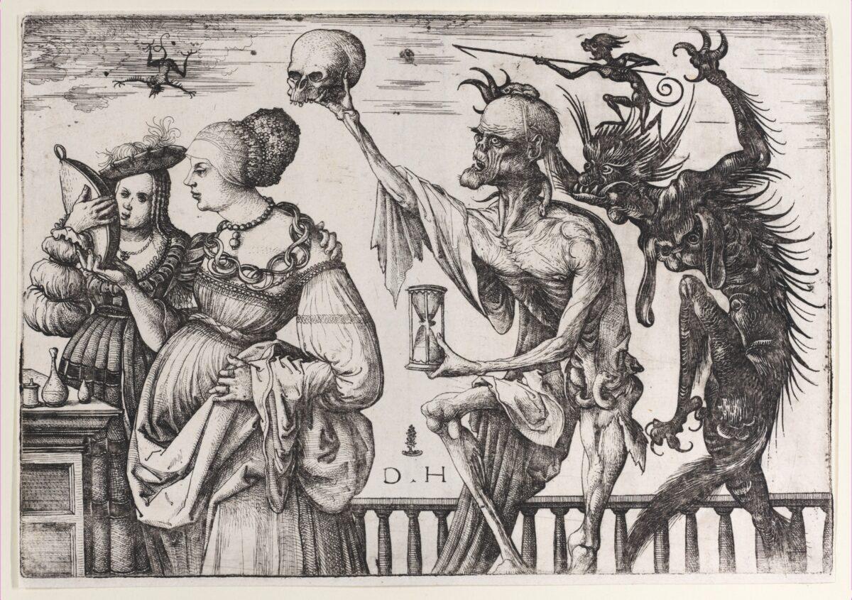 “Death and the Devil Surprising Two Women,” circa 1510–15, by Daniel Hopfer. Etching. The Elisha Whittelsey Collection, The Elisha Whittelsey Fund, 1951; The Metropolitan Museum of Art, New York. (Public Domain)