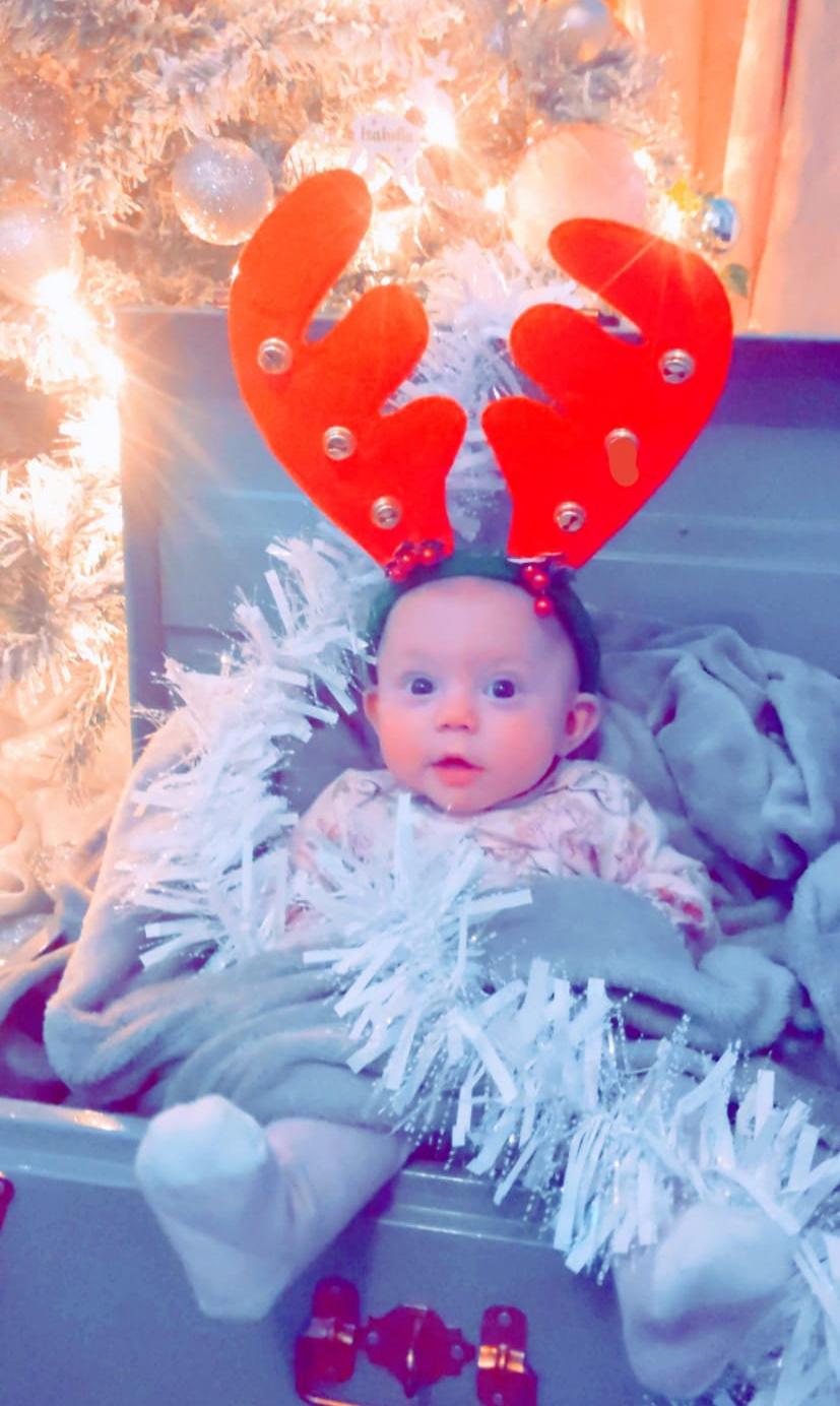 Isabella-Jean Woodhouse made it back home in time for Christmas. (©SWNS)