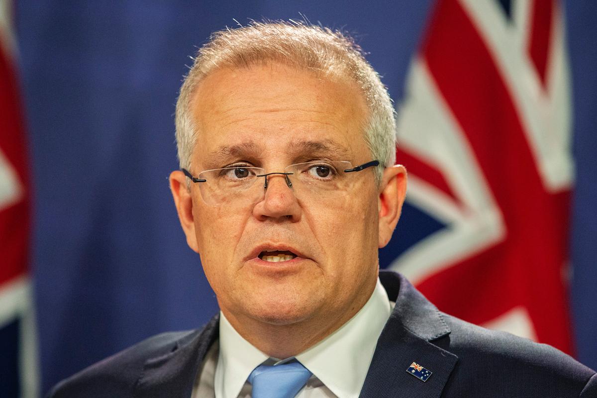 Prime Minister Scott Morrison speaks during a press conference in Sydney, Australia on Jan. 2, 2020. (Jenny Evans/Getty Images)