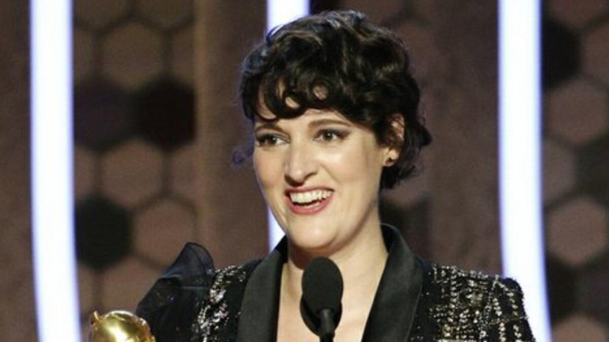 Phoebe Waller-Bridge accepting the award for best actress in a comedy series for "Fleabag" at the 77th Annual Golden Globe Awards at the Beverly Hilton Hotel in Beverly Hills, Calif., on Jan. 5, 2020. (Paul Drinkwater/NBC via AP)