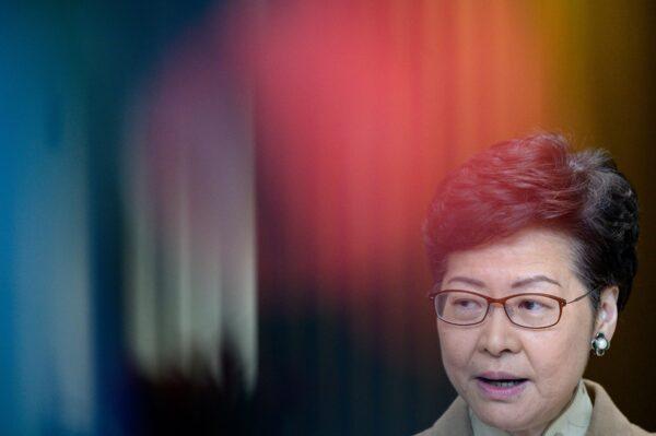 Hong Kong's Chief Executive Carrie Lam speaks during her weekly press conference in Hong Kong on January 7, 2020. (PHILIP FONG/AFP via Getty Images)