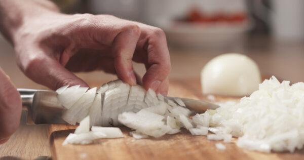 Mincing an onion. (Shutterstock)