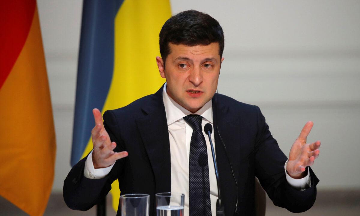 Ukraine's President Volodymyr Zelensky in a file photograph. (Charles Platiau/POOL/AFP via Getty Images)
