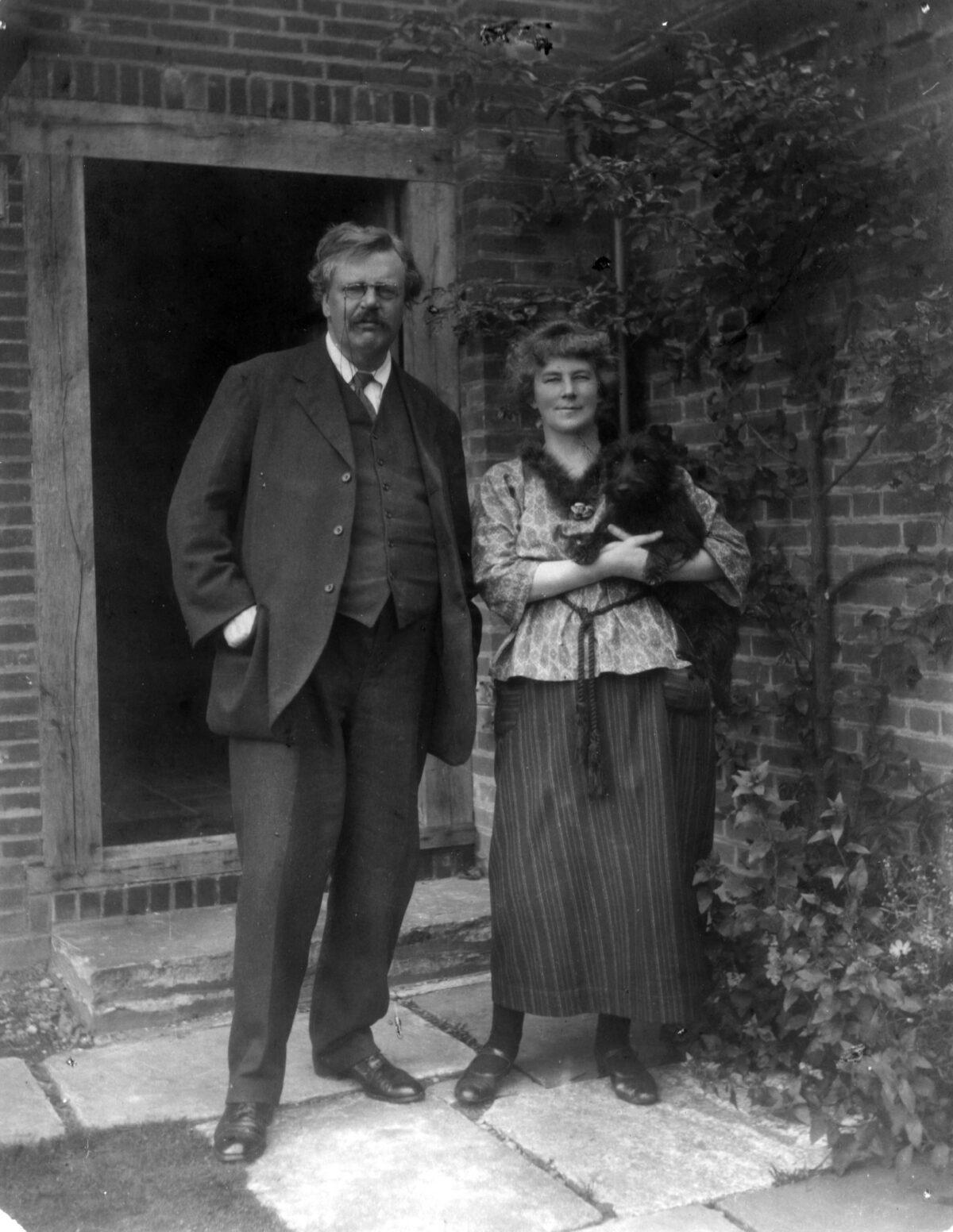 G.K. Chesterton and his beloved wife Frances. (Courtesy of The Society of Gilbert Keith Chesterton)