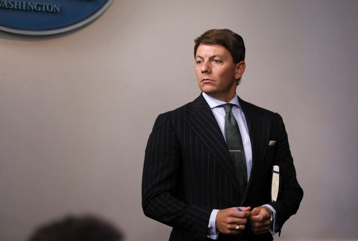 White House Deputy Press Secretary Hogan Gidley at the White House in Washington, on Oct. 10, 2019. (Charlotte Cuthbertson/The Epoch Times)
