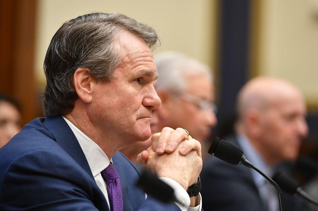 Bank of America Chairman & Chief Executive Officer Brian Moynihan testifies before the House Financial Services Committee on accountability for large banks in Washington on April 10, 2019. (Mandel Ngan/AFP/Getty Images)