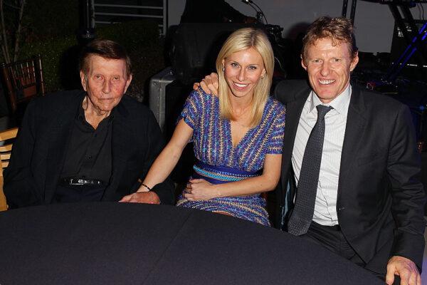 (L-R) Sumner Redstone, Malia Andelin, and Scott Neeson attend An Evening for Cambodian Children's Fund honoring Sumner Redstone at The Paley Center for Media in Beverly Hills, California, on April 17, 2012. (Joe Scarnici/Getty Images for Cambodian Children's Fund)