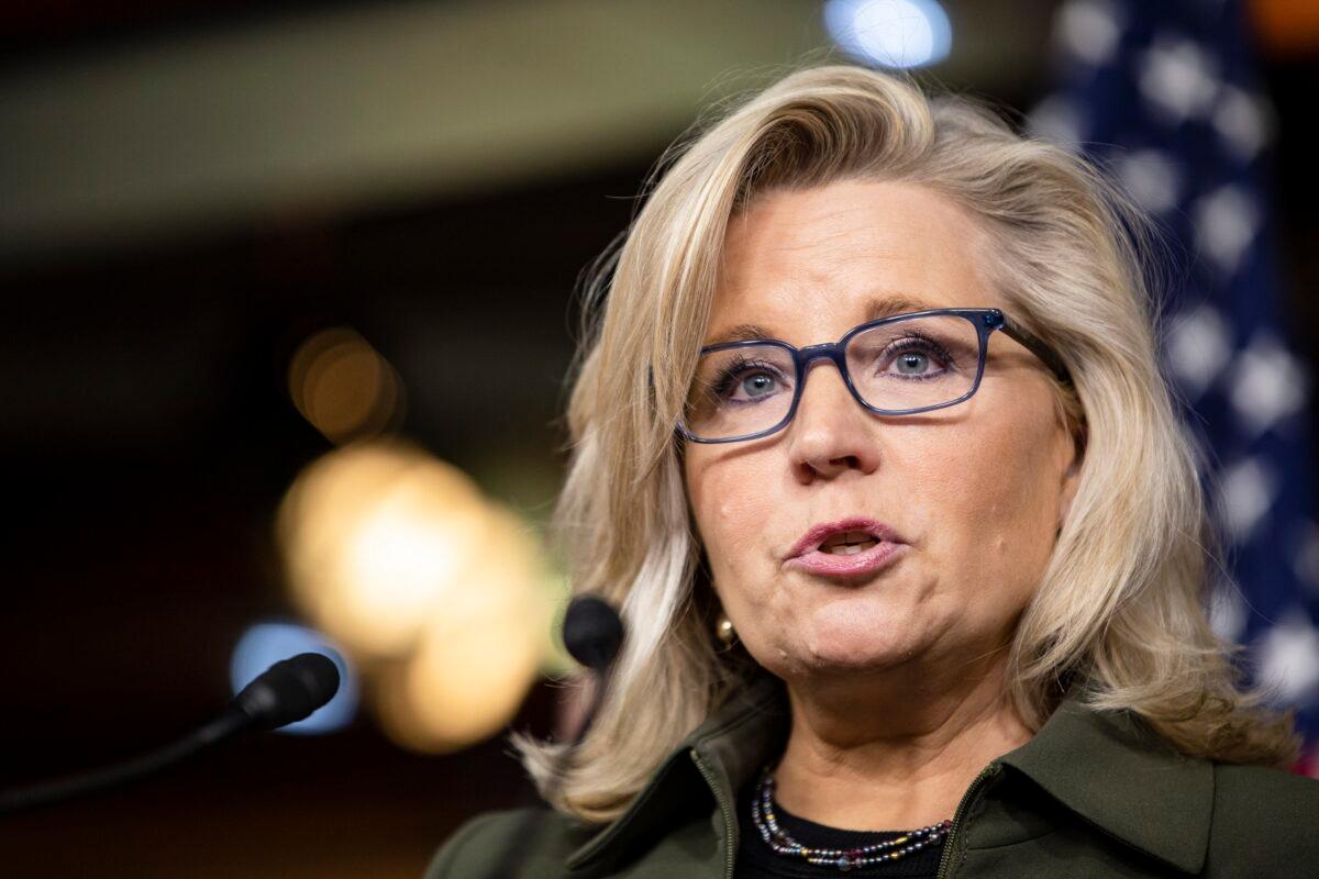 Republican Conference Chairman Liz Cheney (R-Wyo.) speaks during a press conference at the US Capitol in Washington on Dec. 17, 2019. (Samuel Corum/Getty Images)