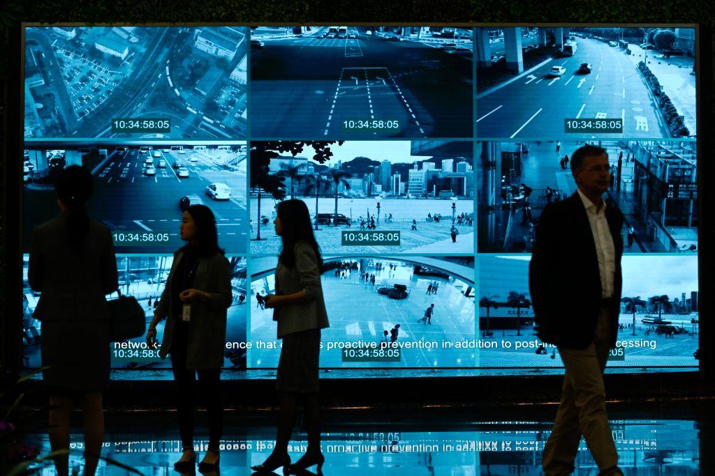Journalists visit the Huawei Digital Transformation Showcase in Shenzhen, China's Guangdong province. (WANG ZHAO/AFP via Getty Images)