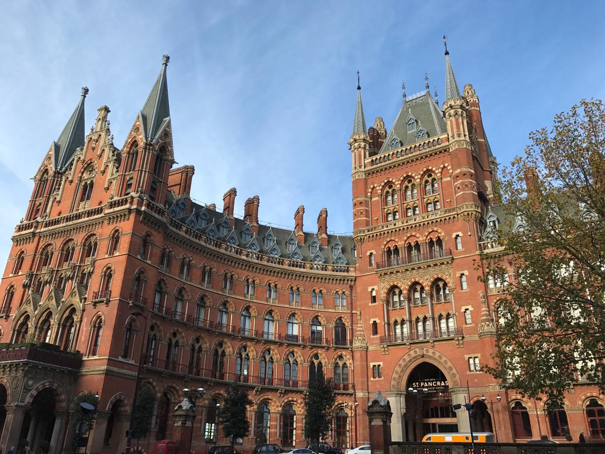 Strategically located near King's Cross Station, St. Pancras Hotel has direct access to the trains, making it a wonderful stay when traveling onward. (Lisa Sim)