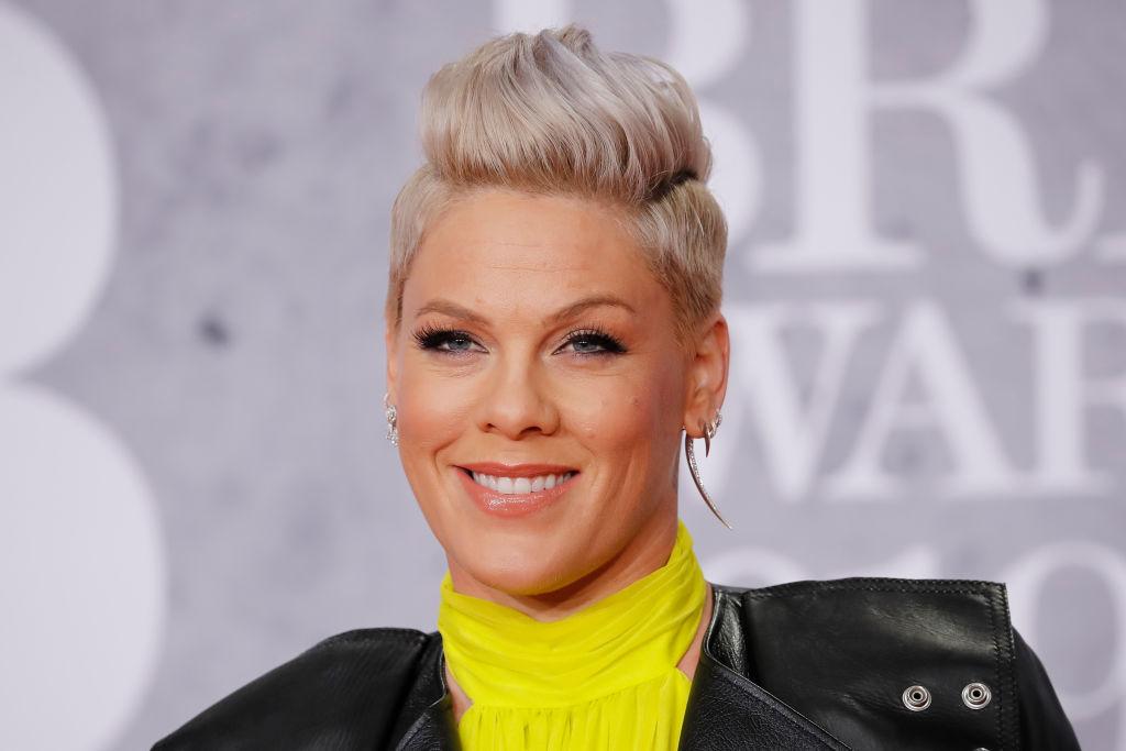 P!nk poses on the red carpet on arrival for the BRIT Awards in London on Feb. 20, 2019. (©Getty Images | <a href="https://www.gettyimages.com/detail/news-photo/singer-songwriter-pink-poses-on-the-red-carpet-on-arrival-news-photo/1126252945?adppopup=true">TOLGA AKMEN</a>)