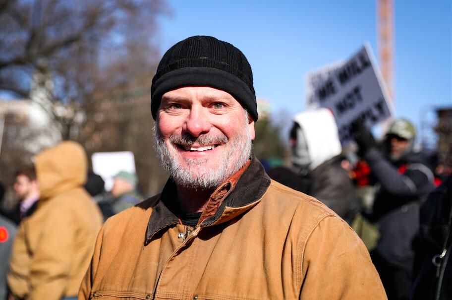 Kenneth Evans at the Virginia State Capitol in Richmond on Jan. 20, 2020. (Samira Bouaou/The Epoch Times)