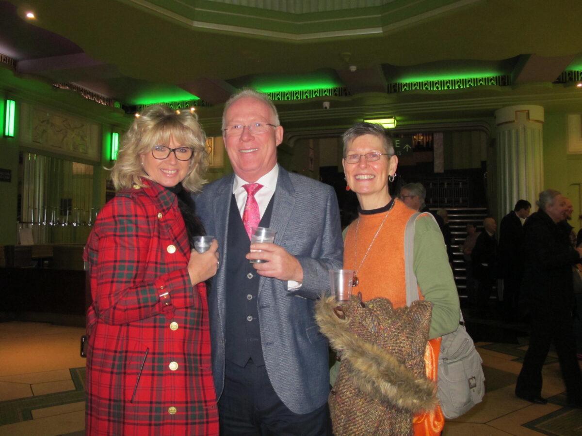 Robert and Barbara Kemp and Louise Clarkson enjoyed Shen Yun at the Eventim Apollo, in London, on Jan. 22, 2020. (Mary Man/The Epoch Times)