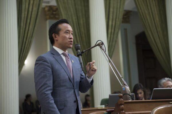 Assemblyman David Chiu (D-San Francisco) speaks about the tenant-protection bill AB 1482 he introduced in California, which took effect as law on Jan. 1, 2020. (Courtesy of Assemblyman David Chiu)