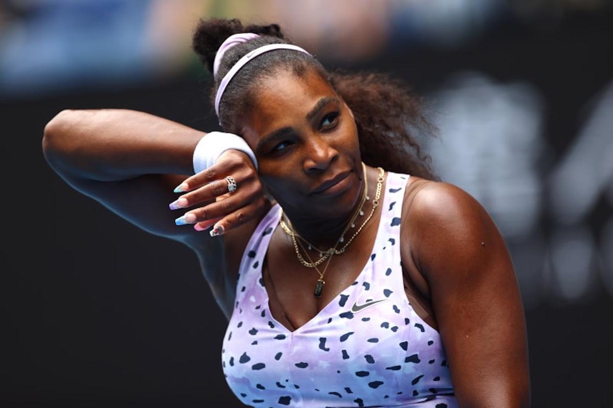 Serena Williams during the match against China's Qiang Wang at the 3rd round of the Australian Open, in Melbourne Park, Melbourne, Australia on Jan. 24, 2020. (Reuters/Kai Pfaffenbach)