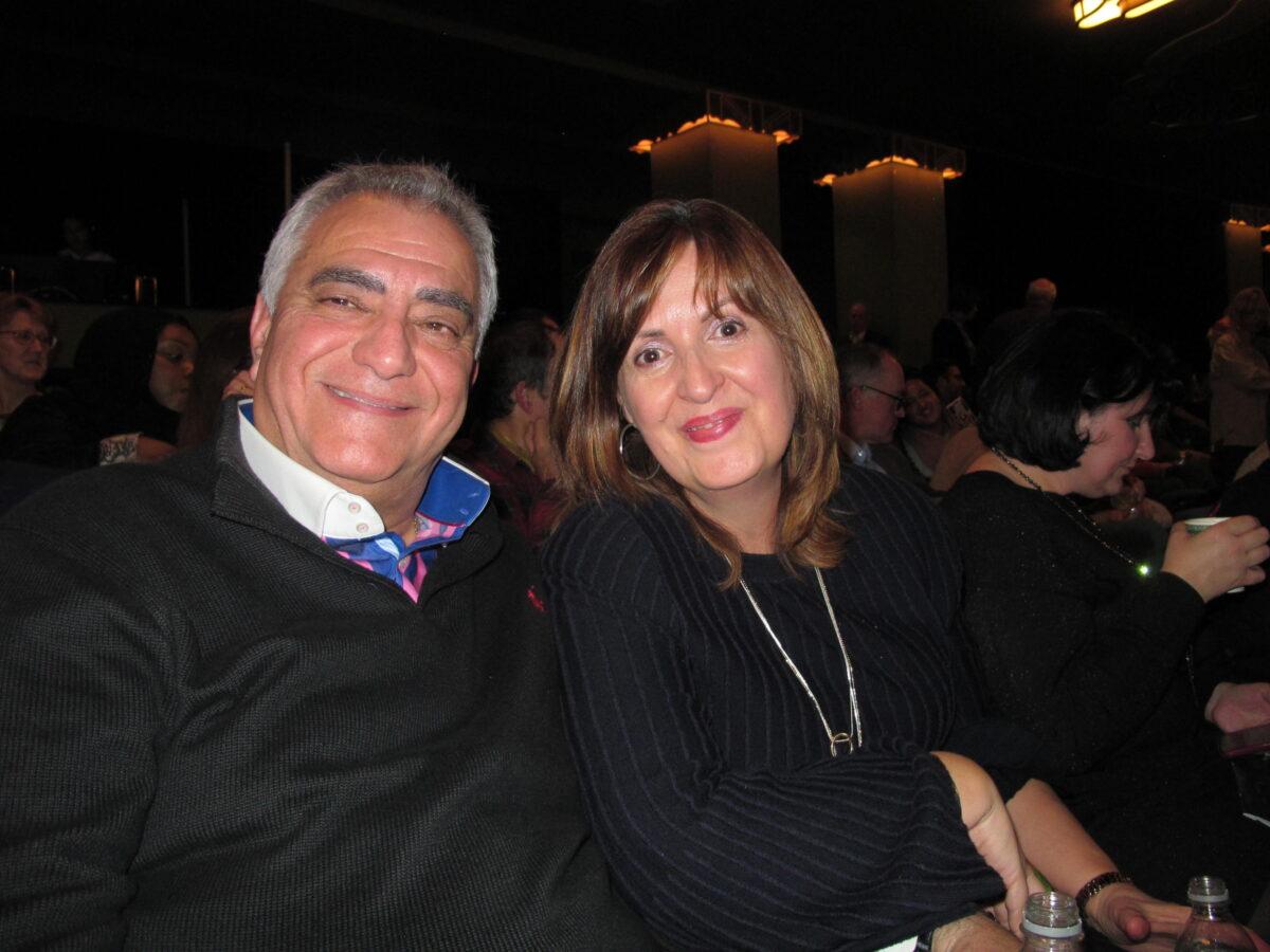 Antoinette and Lakis Petrides enjoyed Shen Yun at the Apollo Eventim in London, on Jan. 24, 2020. (Mary Man/The Epoch Times)