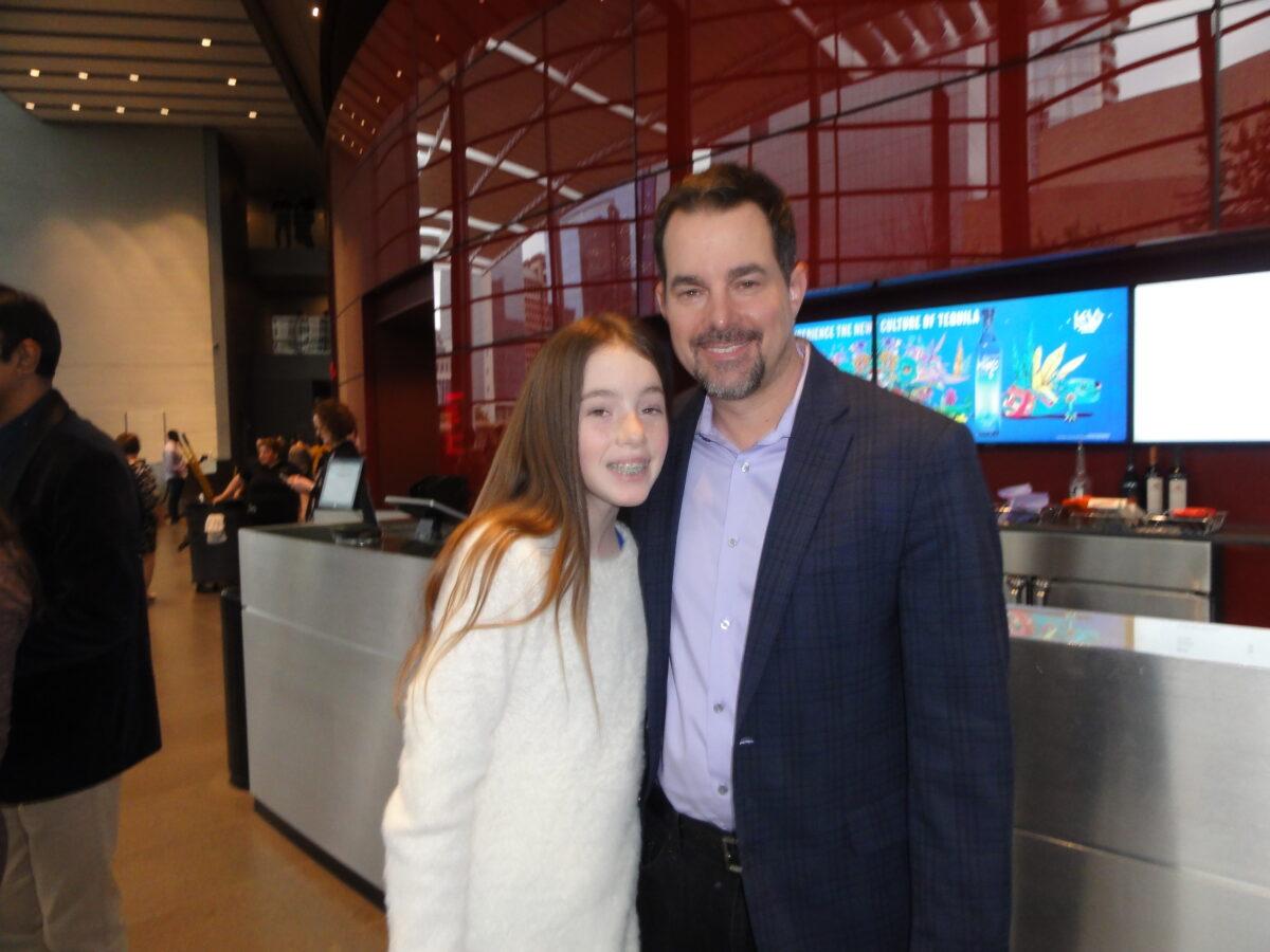 Ryan Sorrell and his daughter attended Shen Yun Performing Arts at the Dallas Winspear Opera House, on Jan. 25, 2020. (Sophia Zheng/The Epoch Times)