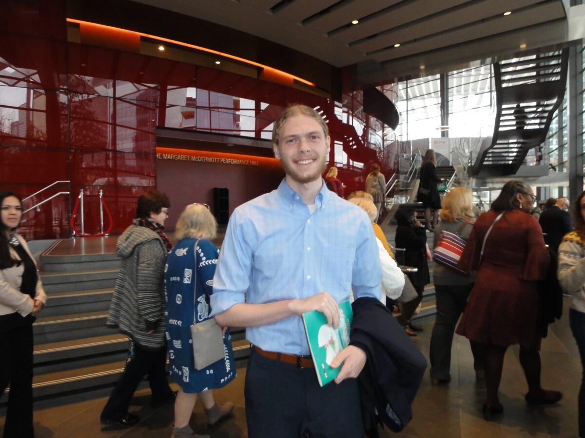 Aaron Bohot attended Shen Yun Performing Arts for the third time at the Dallas Winspear Opera House on Jan. 25, 2020. (Sophia Zheng/The Epoch Times)