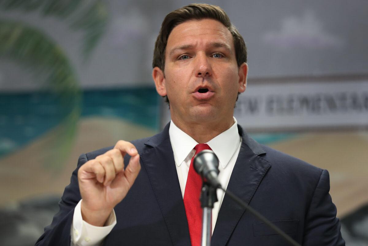 Florida Gov. Ron DeSantis at Bayview Elementary School in Fort Lauderdale, Fla., on Oct. 7, 2019. (Joe Raedle/Getty Images)'