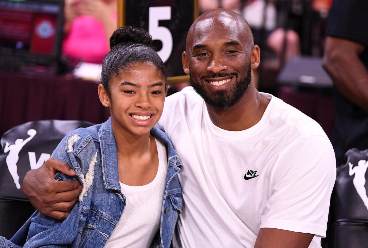 Kobe Bryant is pictured with his daughter Gianna at the WNBA All-Star Game at Mandalay Bay Events Center, in Las Vegas, on Jul 27, 2019. (Stephen R. Sylvanie/USA TODAY Sports via Reuters)