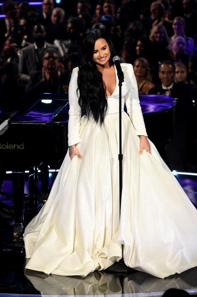 Demi Lovato performs at the 2020 Grammy Awards. (©Getty Images | <a href="https://www.gettyimages.com/detail/news-photo/demi-lovato-performs-onstage-during-the-62nd-annual-grammy-news-photo/1202175412?adppopup=true">Kevin Winter</a>)