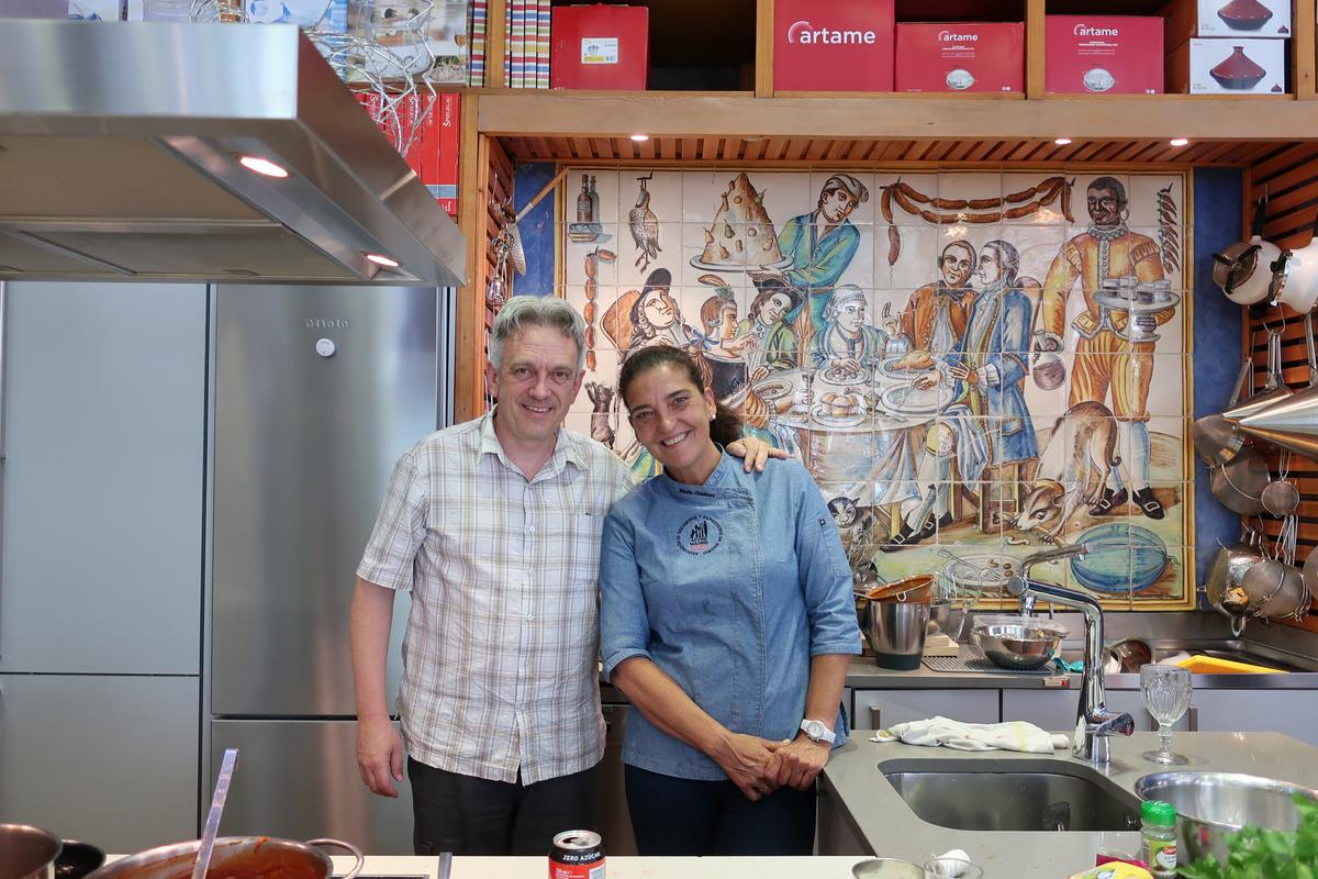 Chef, author, and instructor María Jiménez-Latorre, with Kevin Revolinski. (Kevin Revolinski)