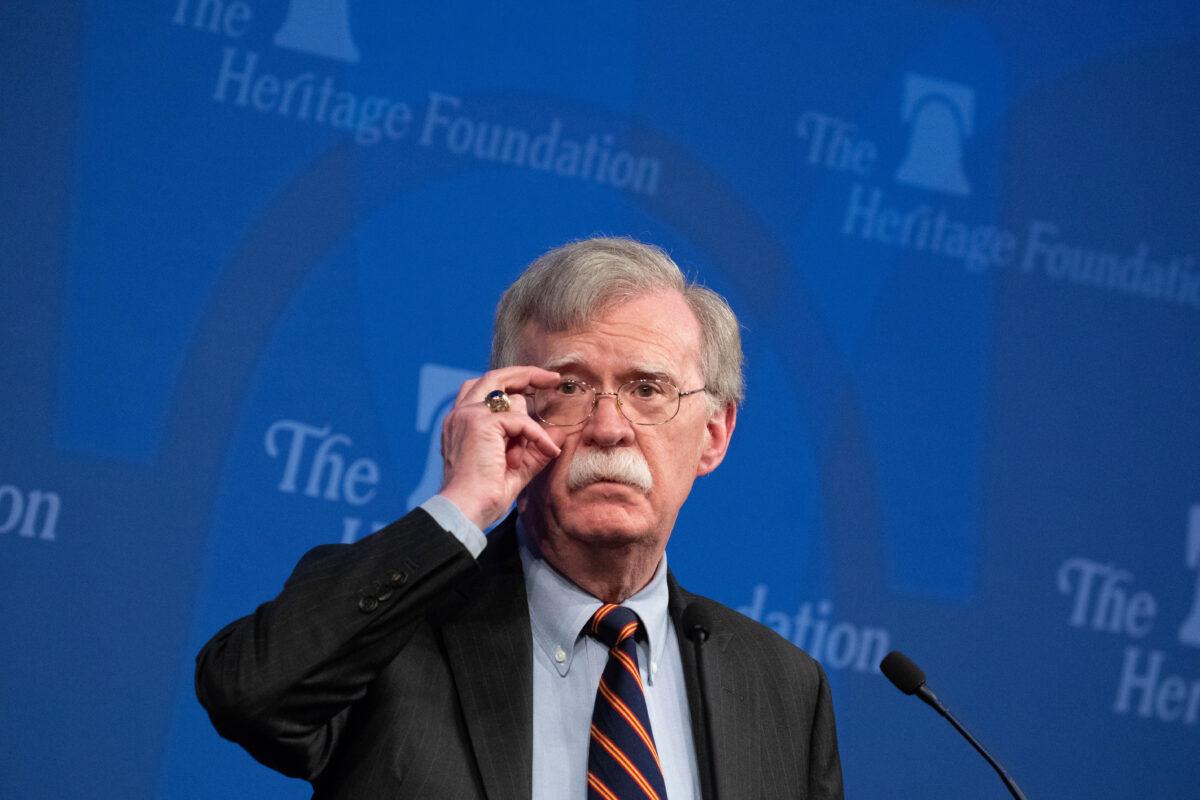 National Security Advisor John Bolton unveils the Trump Administration Africa Strategy at the Heritage Foundation in Washington on Dec. 13, 2018. (Samira Bouaou/The Epoch Times)