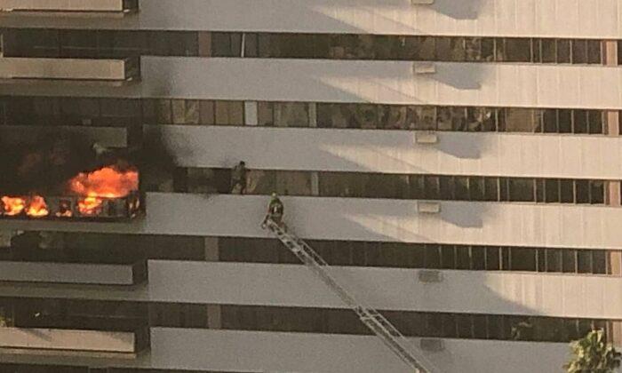 Fire Rips Through Downtown LA Building, 8 Injured