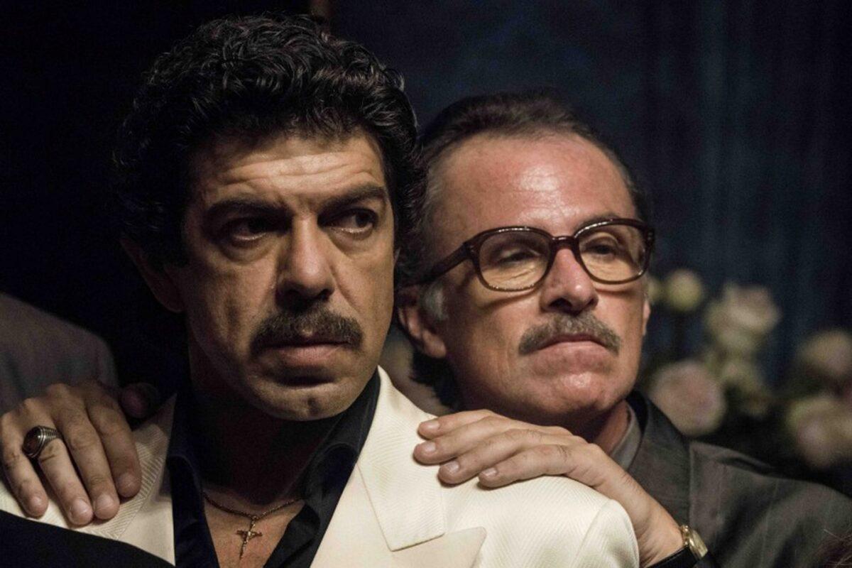 Pierfrancesco Favino (L) and Fabrizio Ferracane in “The Traitor.” (Sony Pictures Classics)