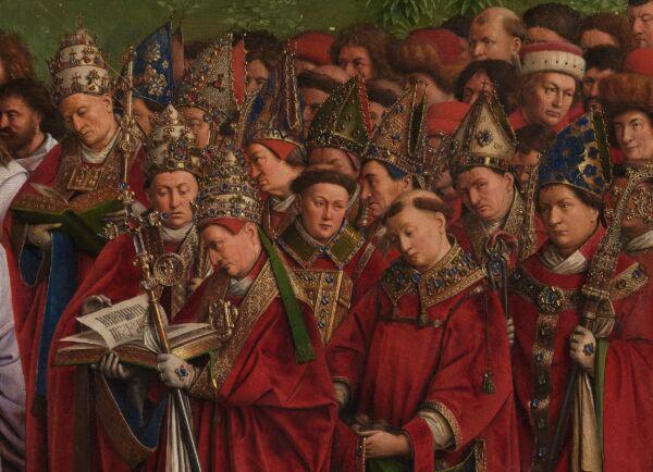 Detail of the martyrs during final the retouching. (KIK-IRPA/Lukasweb.be-Art in Flanders vzw)