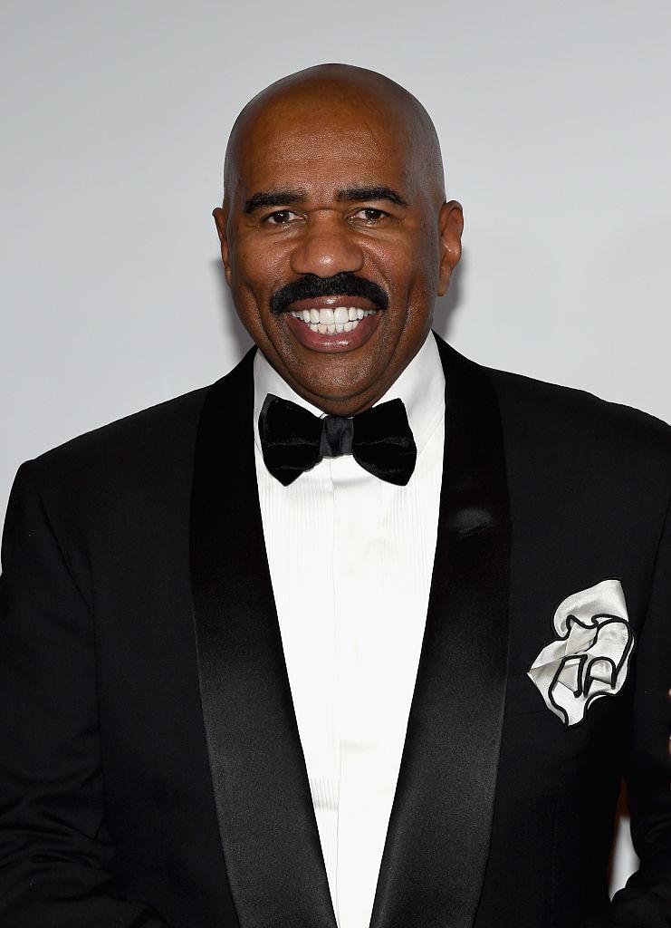 Television personality and host Steve Harvey attends the 2015 Miss Universe Pageant at Planet Hollywood Resort & Casino in Las Vegas, Nevada. (©Getty Images | <a href="https://www.gettyimages.com/detail/news-photo/television-personality-and-host-steve-harvey-attends-the-news-photo/502116470?adppopup=true">Ethan Miller</a>)